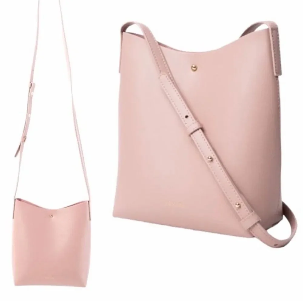 NWOT SAMARA Pink Peony Vegan Leather Medium Shoulder Crossbody Bag